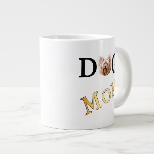 犬の母親のヨークシャーテリア主 ジャンボコーヒーマグカップ (正面右)