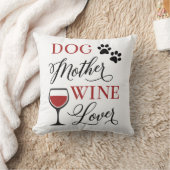 . .犬の母親ワイン愛好家かわいい引用文ペットママウーメンズ クッション (ブランケット)