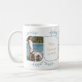 犬の母3縦写真愛情のある言葉フェミニン コーヒーマグカップ (左)