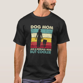 犬の母 – レトロサンセットドッグラバーおもしろい母ダ Tシャツ