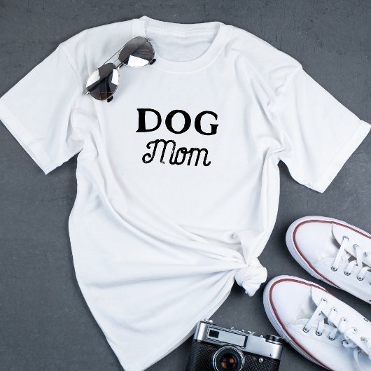 犬の母 |可愛いシンプルレトロ台本ペットの飼い主 Tシャツ