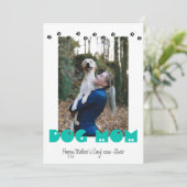 犬の母 |足跡 |カスタム写真の母の日 シーズンカード (スタンド正面)