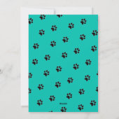 犬の母 |足跡 |カスタム写真の母の日 シーズンカード (裏面)