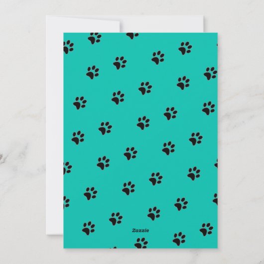 犬の母 |足跡 |カスタム写真の母の日 シーズンカード (裏面)