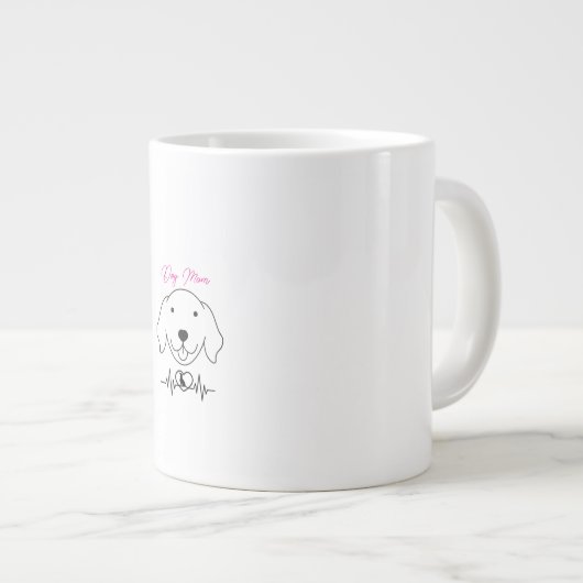 犬の母AF -誇りを持ったペットの親Tシャツ ジャンボコーヒーマグカップ (正面右)