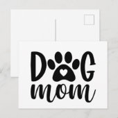 犬の母Tシャツ ポストカード (正面/裏面)