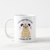 犬の毒舌デザイン コーヒーマグカップ (左)