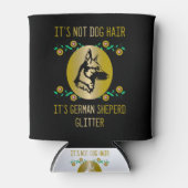 犬の毛じゃないドイツのシェパードグリッター 缶クーラー (正面)