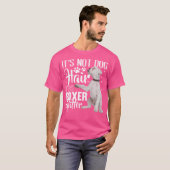 犬の毛ではない白いボクサーのグリッター Tシャツ (正面フル)