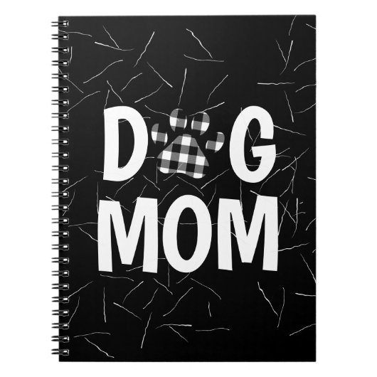 犬の毛で犬のポープリントを格子状に ノートブック (正面)