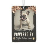 犬の毛とコーヒー 面白いペット写真 カーエアーフレッシュナー (裏面)