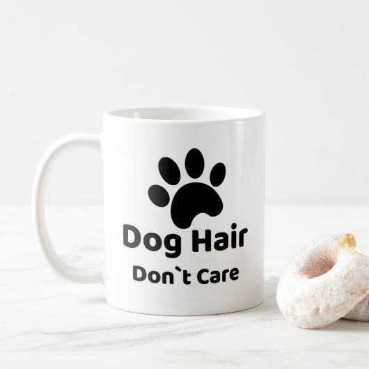 犬の毛なんて気にしない 面白い 犬 マグカップ (ドーナツ)