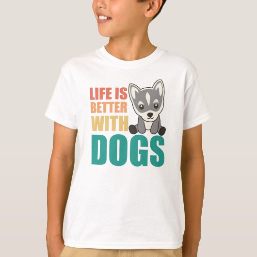 犬の毛の生えた犬の茶色の方が生活に良い Tシャツ (正面)