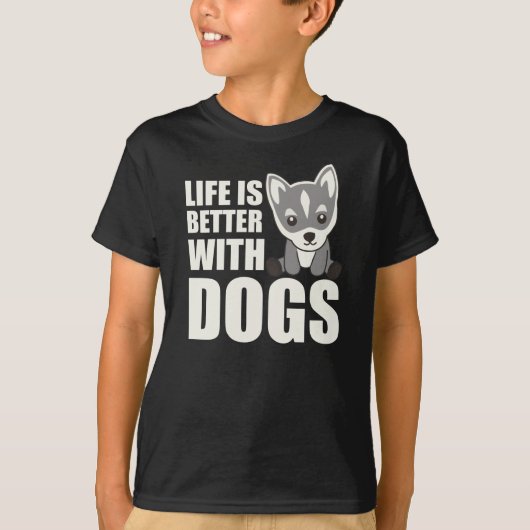 犬の毛の生えた犬の茶色の方が生活に良い Tシャツ (正面)