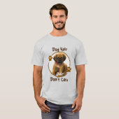 犬の毛は気にパーソナライズされた Tシャツ (正面フル)