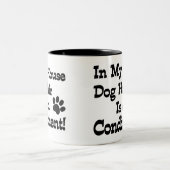 犬の毛は調味料 ツートーンマグカップ (中央)