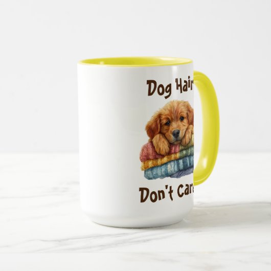 犬の毛よ気に マグカップ (正面右)