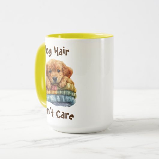 犬の毛よ気に マグカップ (正面左)