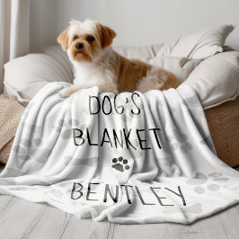 犬の毛布ドッグルームDecor Paw Prints犬の恋人 フリースブランケット