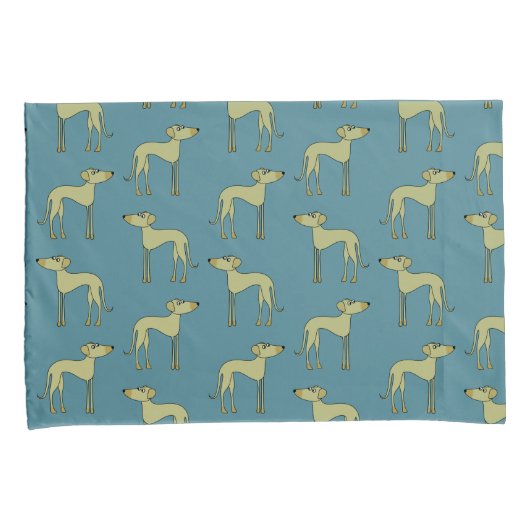 犬の毛羽模様 枕カバー (正面右)