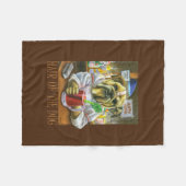 犬の毛(二日酔救済い) フリースブランケット (正面(横))