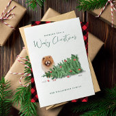 犬の水いけな彩のチャウが木を倒す シーズンカード