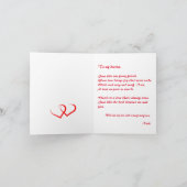 犬の水の色のバレンタインデーをカット シーズンカード (内部)