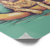 犬の水泳，おもしろい犬.犬，犬 ポスター (角)