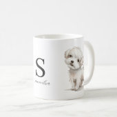 犬の水色 コーヒーマグカップ (正面右)