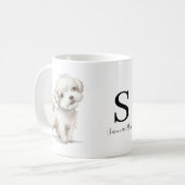 犬の水色 コーヒーマグカップ (正面左)