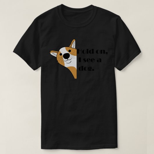 犬の注意散漫 Tシャツ (デザイン正面)