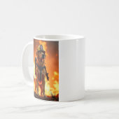 犬の消防士のマグ コーヒーマグカップ (正面左)