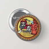 犬の消防士ボタン 缶バッジ (正面&裏面)