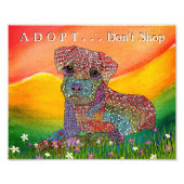 犬の混成品種を採用しない フォトプリント            (正面)