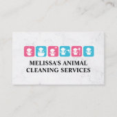 犬の清掃業務 |プードルアイコン 名刺 (正面)