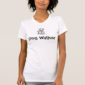 犬の漫画のロゴ、カスタマイズドッグウォーカー- Tシャツ