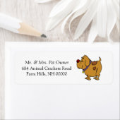 犬の漫画の差出人住所メールラベルシール ラベル (インサイチュ)