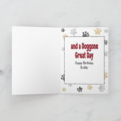 犬の漫画ハッピーバースデーカード カード (内部)