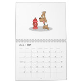 犬の漫画 カレンダー (3月 2027)