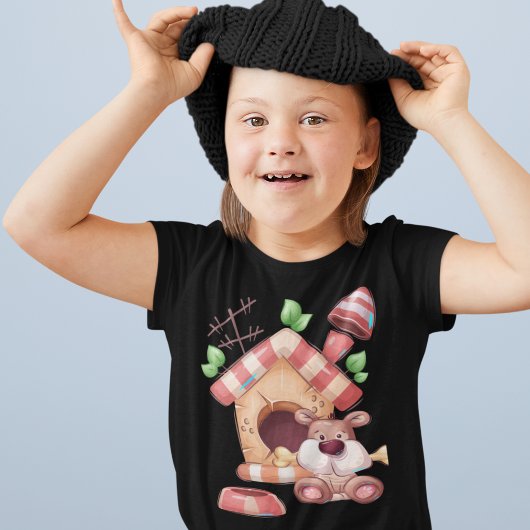 犬の漫画Tシャツ Tシャツ