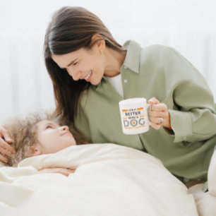 犬の灰色とオレンジの方が人生モダンは好い コーヒーマグカップ