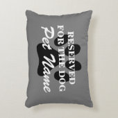 犬の灰色の手の印刷用カスタムに予約 アクセントクッション (正面(垂直))