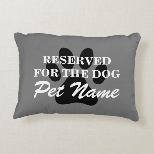 犬の灰色の手の印刷用カスタムに予約 アクセントクッション (裏面)