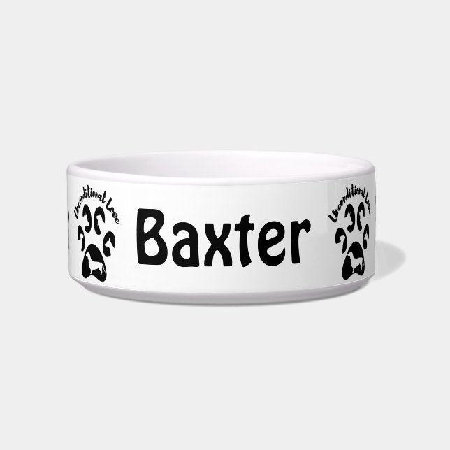 犬の無条件の愛セラミックペットボウル ボウル (正面)