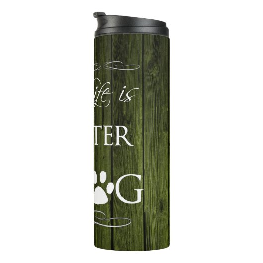 犬の熱タンブラーで生活が良い – 緑 タンブラー (回転右)