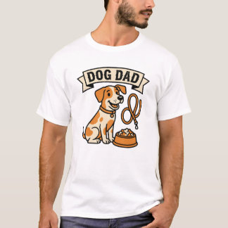 犬の父さんキャラクターバナー Tシャツ