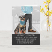 犬の父の日からのロットワイラー おもしろい カード (黄色い花)