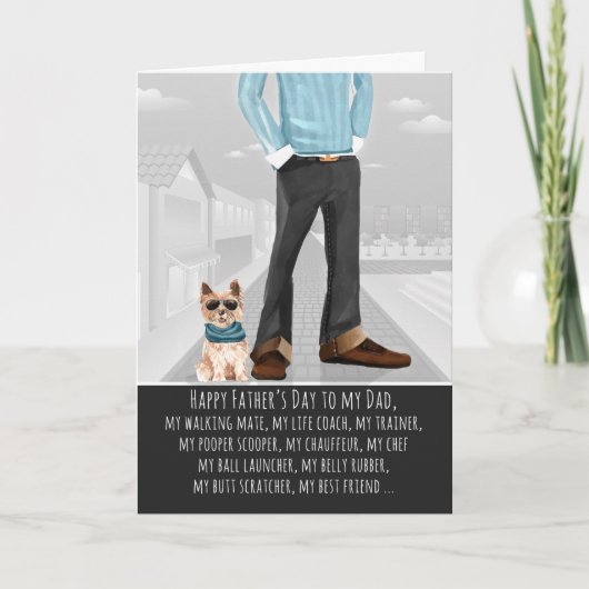 犬の父の日からケルン・テリア カード (正面)