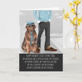 犬の父の日からニューファンドランド カード (黄色い花)