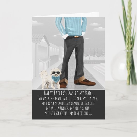犬の父の日からビッホンフリーズ カード (正面)